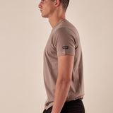 T-shirt uomo manica corta in cotone con logo tono su tono DM9056 FANGO DATCH Uomo 