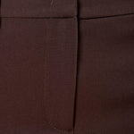 Pantalone donna a sigaretta in tessuto manolana. Eleganza essenziale e comfort sartoriale. PA003190 CACAO ARTIGLI 