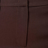 Pantalone donna a sigaretta in tessuto manolana. Eleganza essenziale e comfort sartoriale. PA003190 CACAO ARTIGLI 