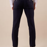 Pantalone da Uomo classico slim fit tasche all'americana. TM/NAP/D/7PANT BLU MEDIO ITALIAN FORMAT 