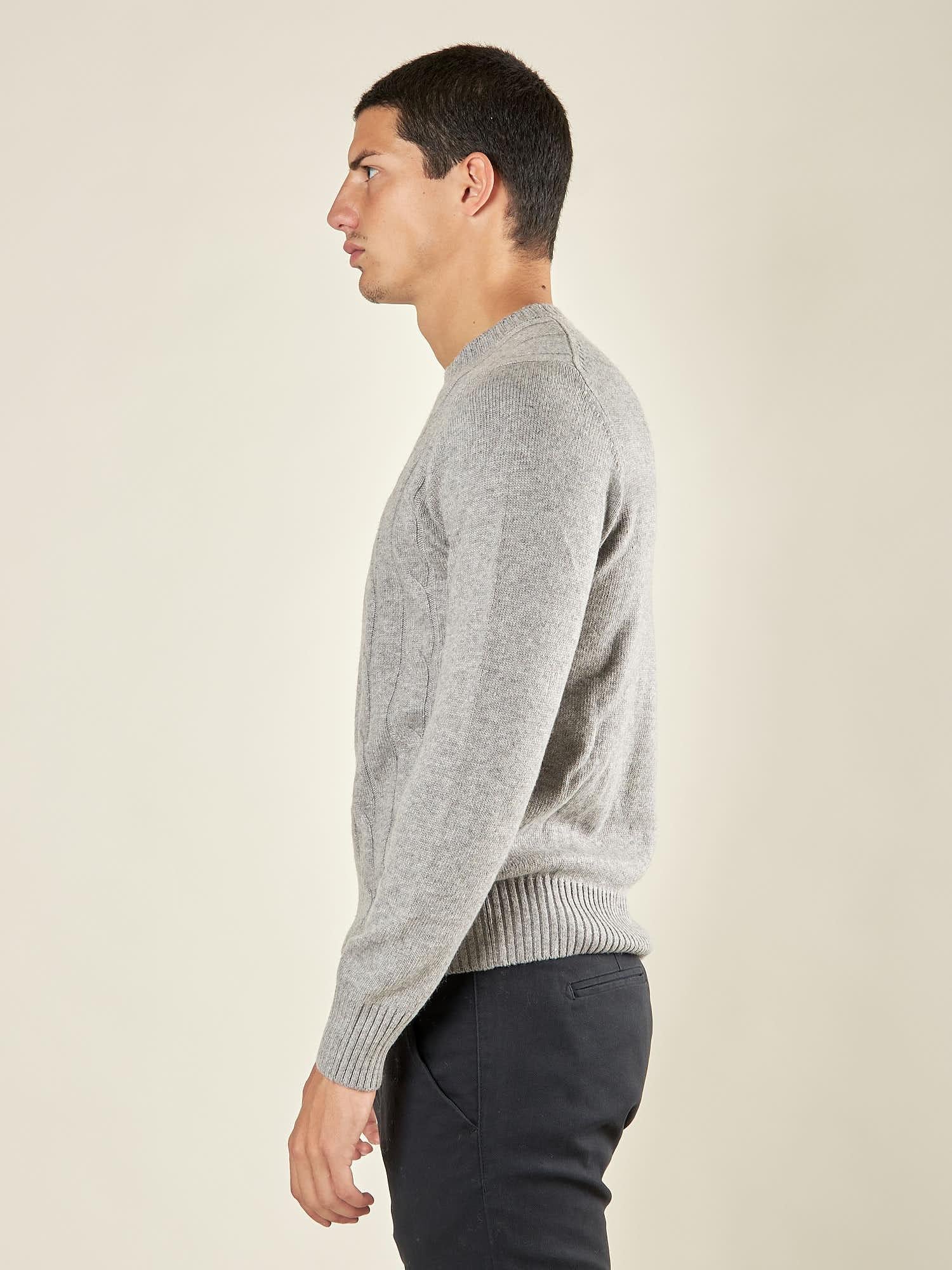 Maglia Uomo in Misto Cashmere a Trecce. Eleganza e Comfort per Ogni Occasione. CON4209225 FELTRO CONSENSO 