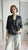 Camicia da donna a maniche lunghe con rouches PG120M NERO EXTASY Donna
