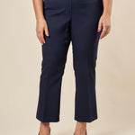 Pantalone Donna Curvy a Zampetta  Tessuto Tecnico con Elastico Posteriore. F646YBFFEDE BLU Lizalù 