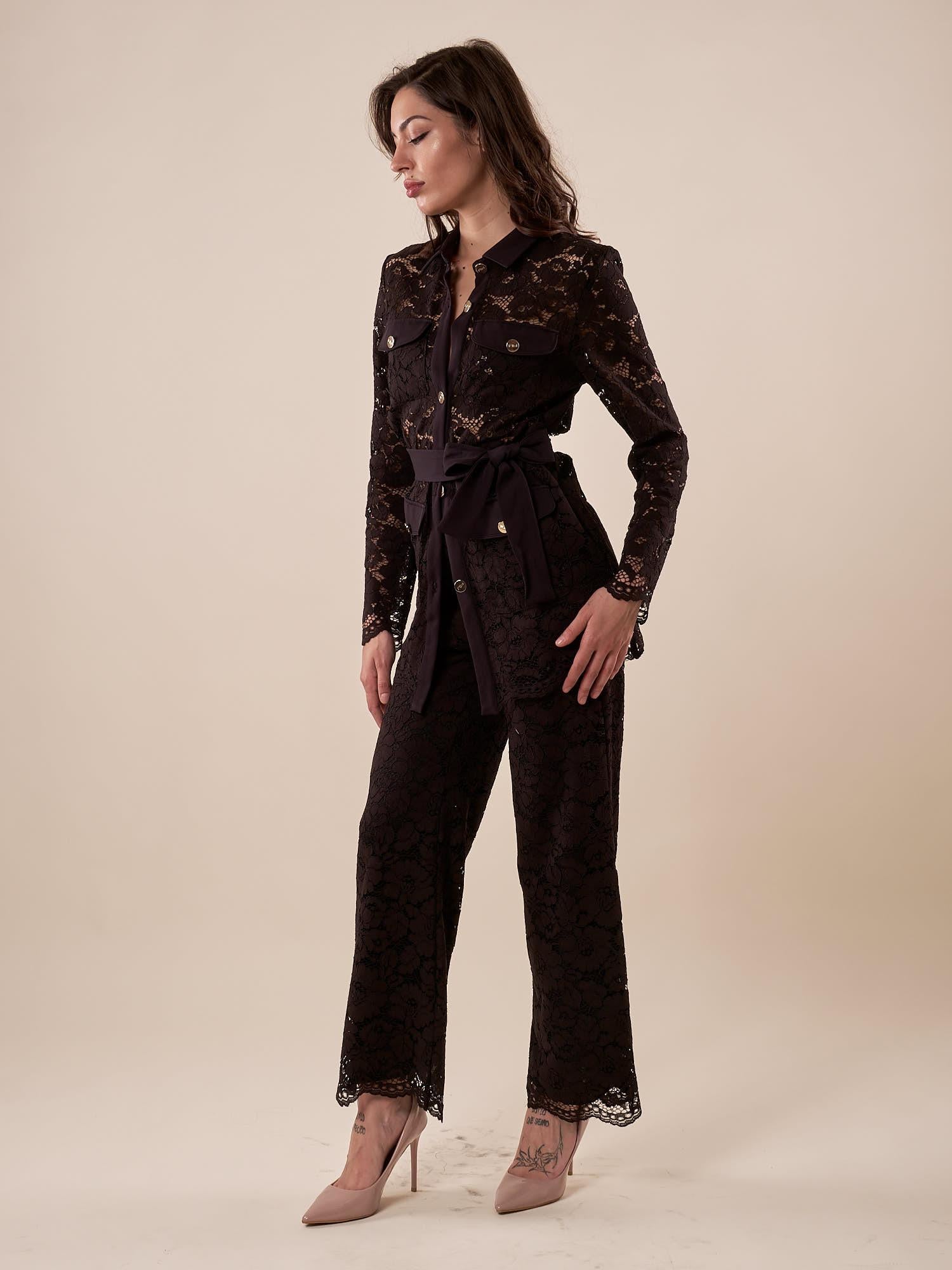 Giacca da Donna in Pizzo Elegante con pattine. GI000737 NERO ARTIGLI 