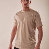 T-Shirt manica corta cotone mercerizzato uomo. OC1S2S5T10 GREIGE OVER-D 